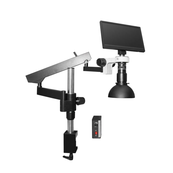Macro Digital Inspection System And Dome LED Light On Articulating Arm